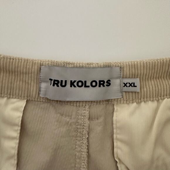 Tru Kolors Men's Tan Corduroy Pleat Ribbed Pants Size XXL - Picture 3 of 9